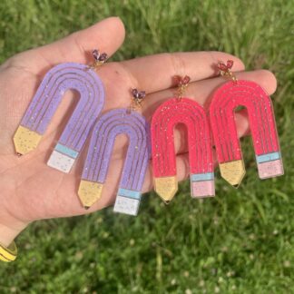 Acrylic Pencil Earrings