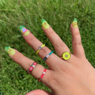 Enamel Adjustable Ring