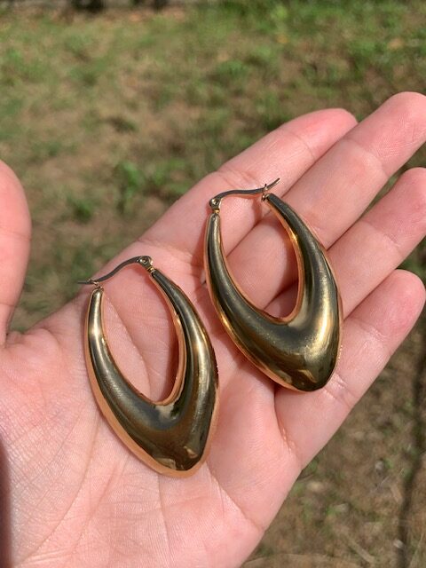 Oval Stainless Steel Hoops