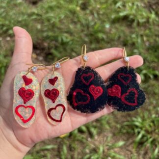 Valentine Resin Earrings