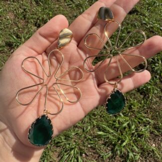 Flor Bella Green Earrings