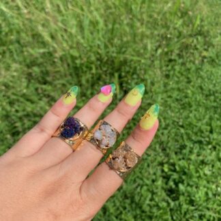 Druzy Adjustable Ring