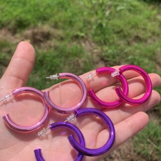 Metallic Hoops Earring