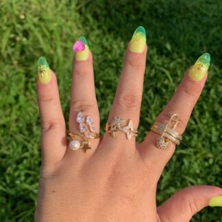 Cubic Zirconia Gold Plated Rings